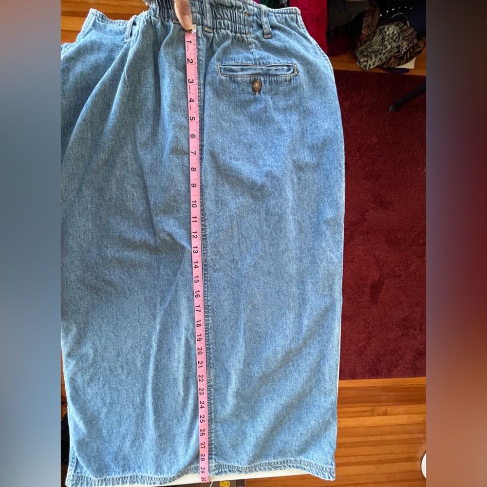 Gloria Vanderbilt Denim Button-Down Long Pencil Skirt - Picture 9 of 13